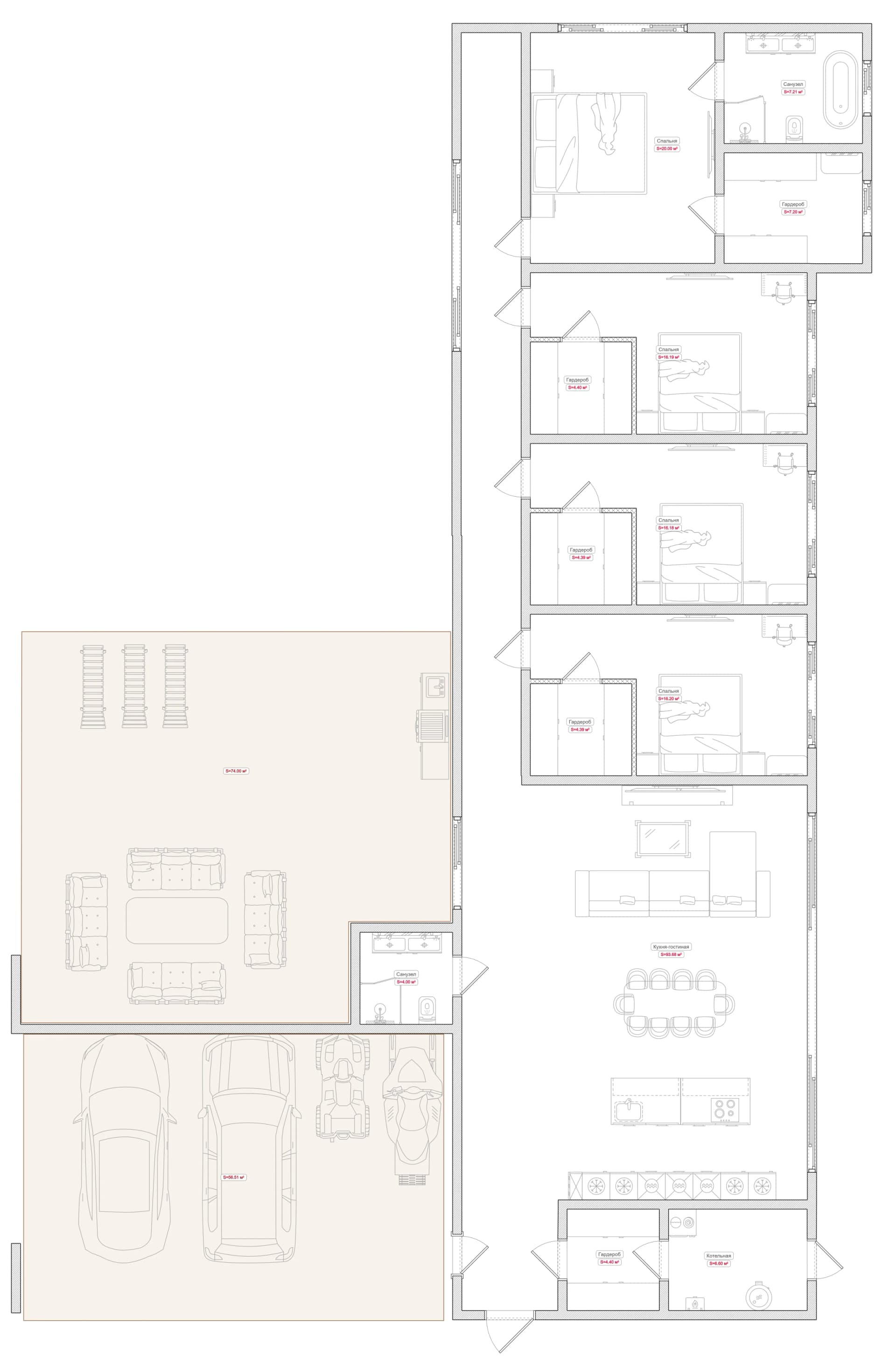 Планировка · 205 м²