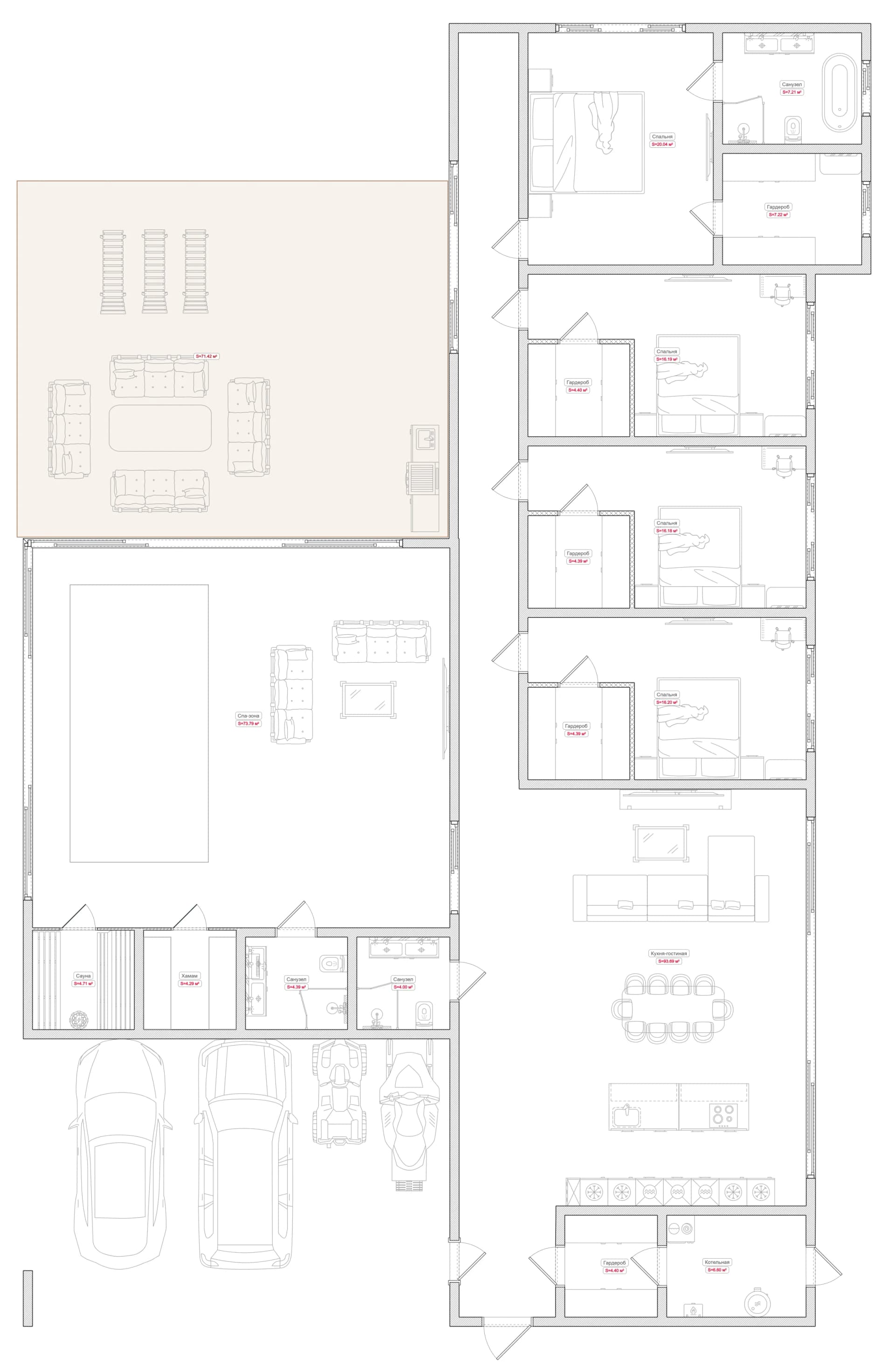 Планировка · 292 м²