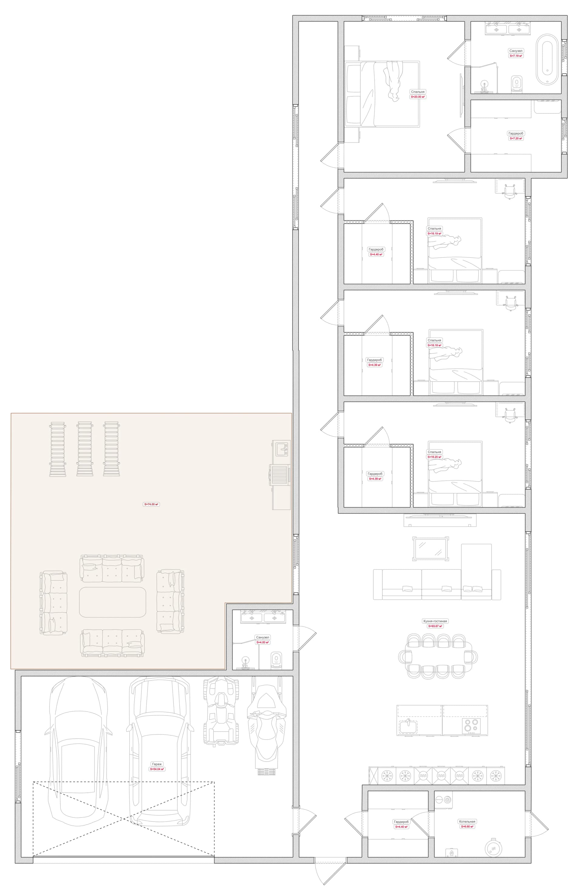 Планировка · 259 м²